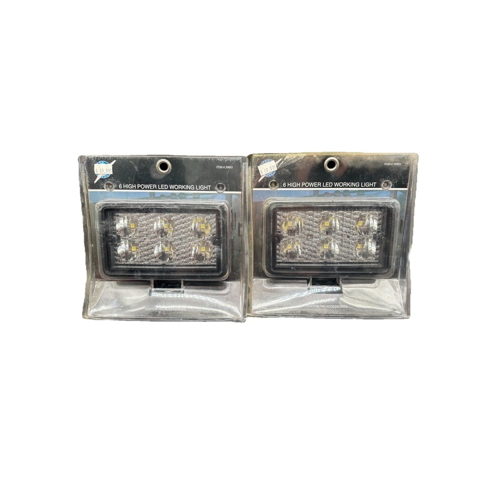 Lot of 2 - 6 High Power LED Rectangular Working Light 39901 New In Package